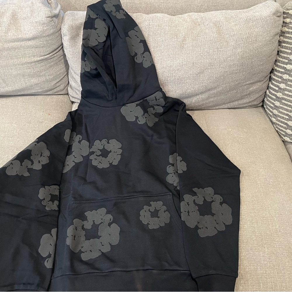 Rothco Black Hoodie with Gray Floral Design